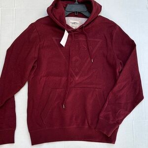 New Guess Burgundy Pullover Hoodie Sz S